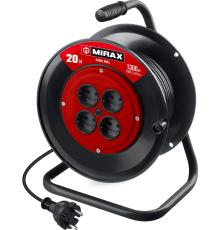 MIRAX ПВС, 2 х 0.75 мм2, 20 м, 1300 Вт, удлинитель на катушке (55052-20)
