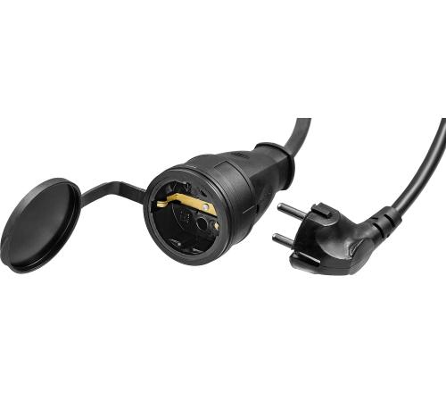 ЗУБР КГ-325-Ш, КГ, 3 х 2.5 мм2, 10 м, IP44, 4000 Вт, силовой удлинитель-шнур, Профессионал (55017-10)