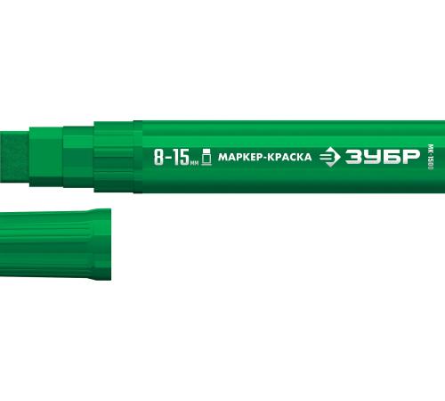 ЗУБР МК-1500 зеленый, 8-15 мм маркер-краска (06329-4)