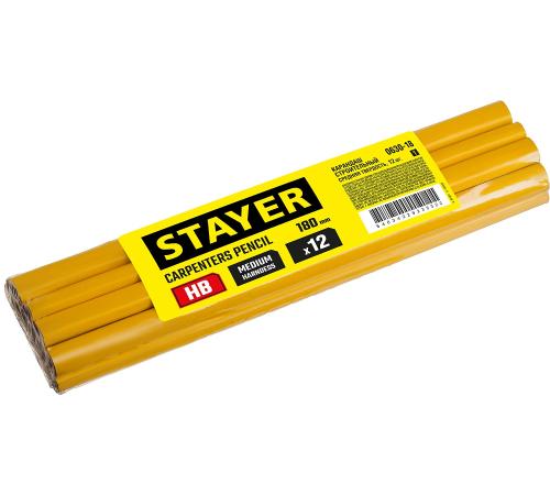 STAYER 180 мм, HB, строительный карандаш плотника (0630-18)