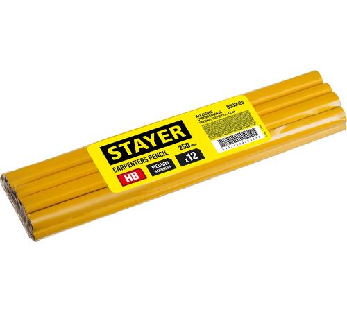 STAYER 250 мм, HB, строительный карандаш плотника (0630-25)
