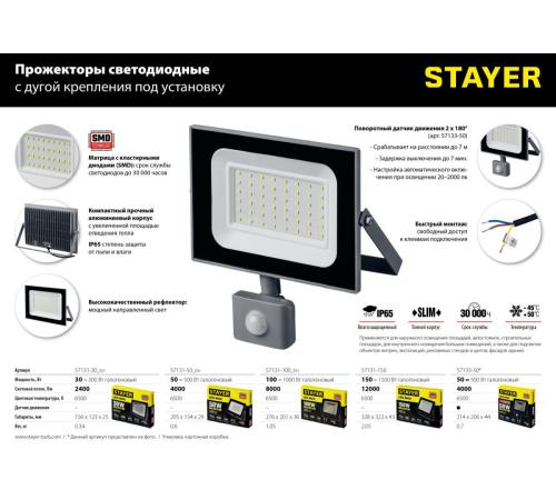 STAYER 295 х 385 х 405, переносная подставка для прожектора MAX Stable (56923)
