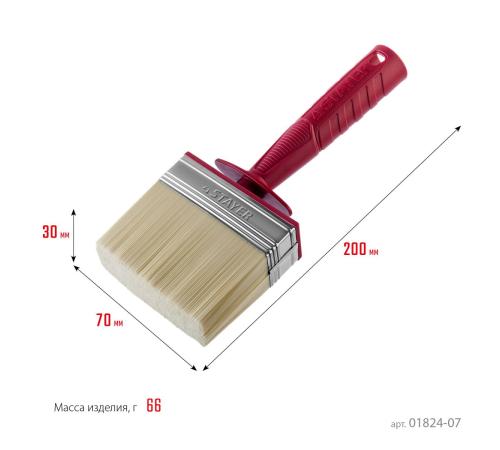 STAYER UNIVERSAL, 3 х 7 см, светлая щетина, пластмассовый корпус, все виды ЛКМ, макловица (01824-07)
