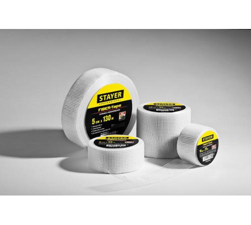 STAYER FIBER-Tape, 5 см х 20 м, 3 х 3 мм, самоклеящаяся серпянка, Professional (1246-05-20)