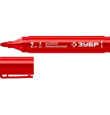 ЗУБР МП-300 красный, 2 мм перманентный маркер (06322-3)