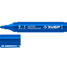 ЗУБР МП-300 синий, 2 мм перманентный маркер (06322-7)