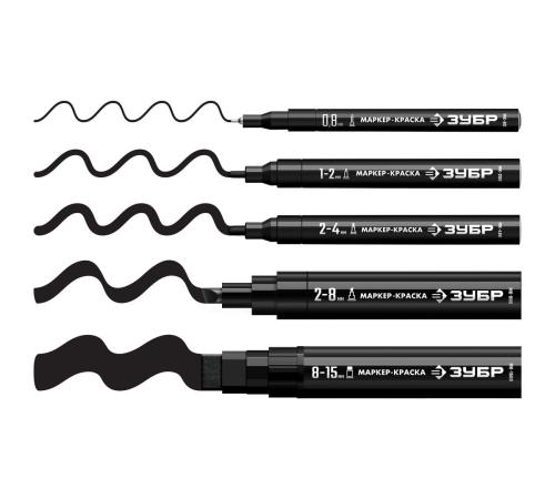 ЗУБР МК-400 черный, 2-4 мм маркер-краска (06325-2)