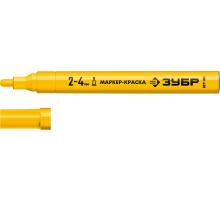 ЗУБР МК-400 желтый, 2-4 мм маркер-краска (06325-5)