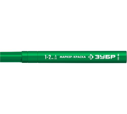 ЗУБР МК-200 зеленый, 1 мм маркер-краска (06326-4)