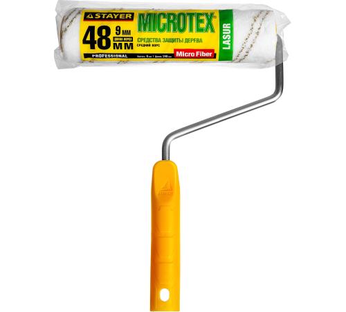 STAYER MICROTEX, 48 х 240 мм, бюгель 8 мм, ворс 9 мм, для агрессивных сред, малярный валик, Professional (0341-24)