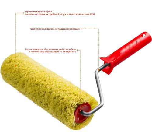 MIRAX SYNTEX PRO, 48 х 240 мм, бюгель 8 мм, ворс 18 мм, полиакрил/полиэстер, все виды ЛКМ, малярный валик (03815-24)