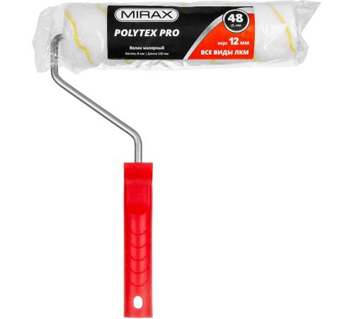 MIRAX POLYTEX PRO, 48 х 240 мм, бюгель 8 мм, ворс 12 мм, полиакрил/полиэстер, все виды ЛКМ, малярный валик (03816-24)
