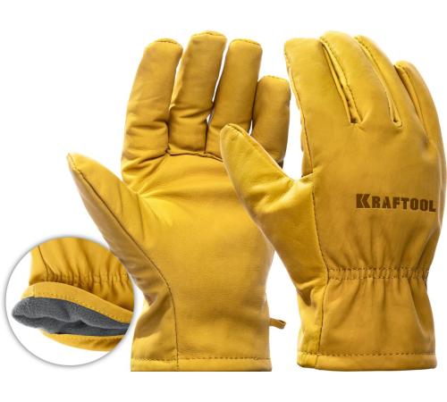 KRAFTOOL EXTREM, XL (10) кожаные рабочие перчатки (1136-XL)