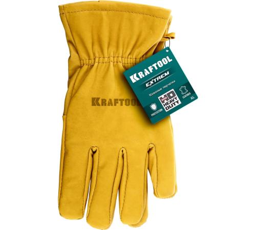 KRAFTOOL EXTREM, XL (10) кожаные рабочие перчатки (1136-XL)