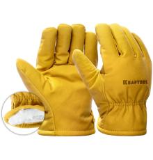 KRAFTOOL EXTREM Winter, XL (10) утеплённые кожаные рабочие перчатки (1137-XL)