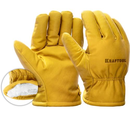 KRAFTOOL EXTREM Winter, XL (10) утеплённые кожаные рабочие перчатки (1137-XL)