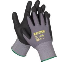KRAFTOOL PRECISION, L (9), эластичные перчатки для точных работ, вспененное нитриловое покрытие, 15 класс (11285-L)