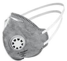 ЗУБР ПГ-95, класс защиты FFP2, плоская, с угольным слоем, фильтрующая полумаска с клапаном выдоха, Профессионал (11167-2)