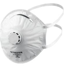 STAYER KV-80, класс защиты FFP1, коническая, фильтрующая полумаска с клапаном выдоха (11110)