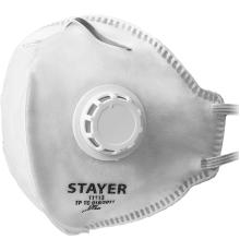 STAYER FV-80, класс защиты FFP1, плоская, фильтрующая полумаска с клапаном выдоха (11113)