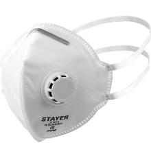STAYER FV-95, класс защиты FFP2, плоская, фильтрующая полумаска с клапаном выдоха (11113-2)