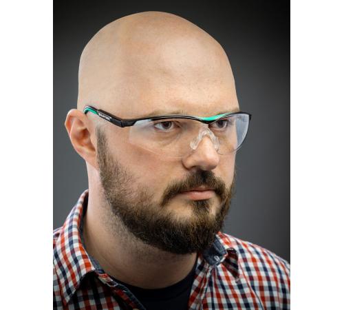 KRAFTOOL BASIC, открытого типа, прозрачные, стекло-моноблок с покрытием устойчивым к истиранию и запотеванию, защитные очки (110317)