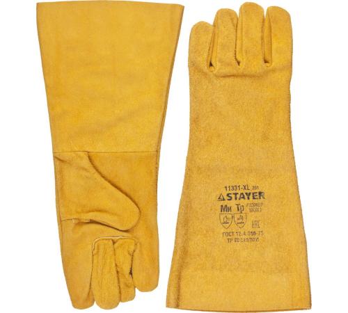 STAYER MASTER 400 мм, XL (10), спилковые, для сварки и тяжелых механических работ, термостойкие краги (11331-XL)