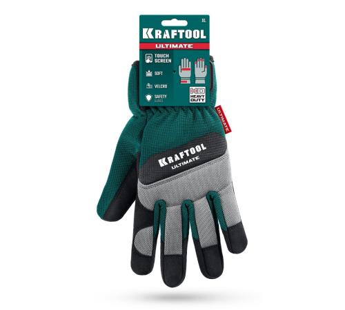 KRAFTOOL ULTIMATE р.XL (10), профессиональные комбинированные перчатки, работа с сенсорными экранами (11299-XL)