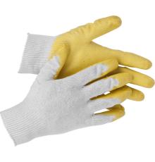 STAYER PROTECT, S-M, х/б перчатки с одинарным латексным обливом (11408-S)