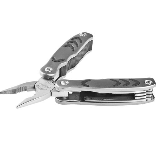 STAYER PROFESSIONAL, мультитул, 12 в 1, металлические ручки с пластиковыми вставками, нейлоновый чехол, 105 мм (22853)
