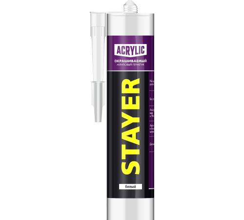 STAYER 260 мл, белый,акриловый, универсальный герметик (41211-0)