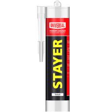 STAYER 260 мл, белый, силиконовый, универсальный герметик (41213-0)