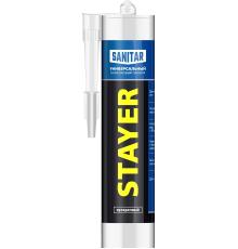 STAYER 260 мл, прозрачный, силиконовый, санитарный герметик (41215-2)