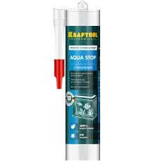 KRAFTOOL KRAFTSeal GX107 ″AQUA STOP″, 300 мл, прозрачный, стекольный силиконовый герметик (41256-2)