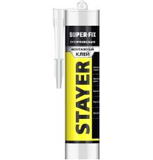 STAYER SUPER FIX, 280 мл, белый, суперсильный монтажный клей, Professional (41323)