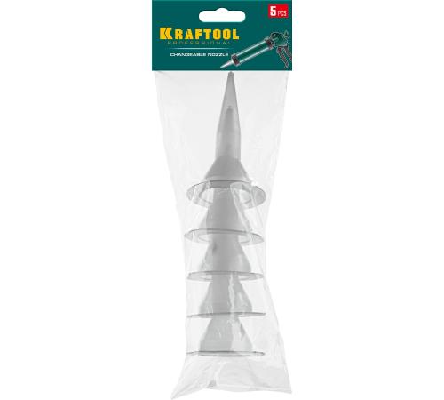 KRAFTOOL 5 шт., запасные сопла для закрытых пистолетов для герметика (06677-S)