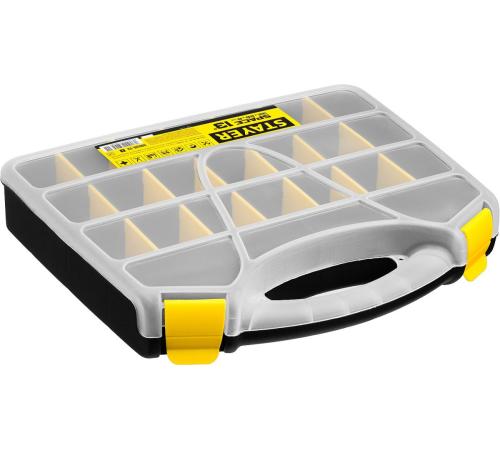 STAYER SPACE-13, 320 х 260 х 60 мм, (13″), пластиковый органайзер с 21 ячейкой (38038-13)