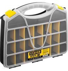 STAYER SPACE-18, 455 х 355 х 70 мм, (18″), пластиковый органайзер с 21 ячейкой (38038-18)