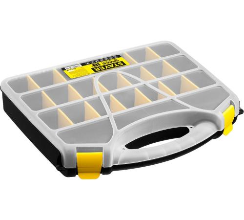 STAYER SPACE-18, 455 х 355 х 70 мм, (18″), пластиковый органайзер с 21 ячейкой (38038-18)