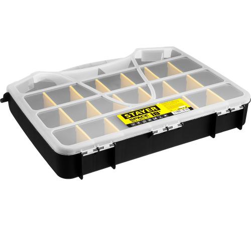 STAYER SPACE-18, 455 х 355 х 70 мм, (18″), пластиковый органайзер с 21 ячейкой (38038-18)