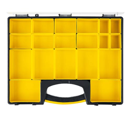 STAYER ROCKET-19, 420 x 330 x 50 мм, (16.5″), пластиковый органайзер с 19 съемными лотками (2-38032)