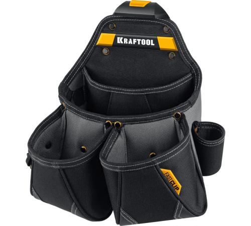 KRAFTOOL KBS-5 пояс монтажника, в комплекте: пояс монтажника, подтяжки и 3 сумки (38760-5)