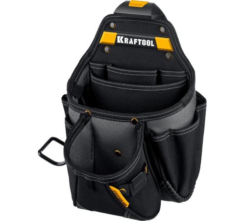 KRAFTOOL KBS-3L пояс монтажника, в комплекте: пояс монтажника и 2 большие сумки (38761)