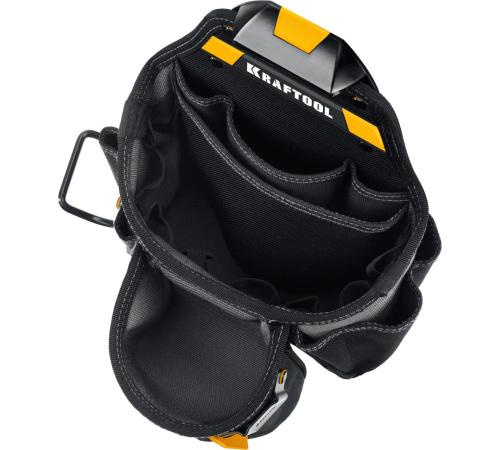 KRAFTOOL KBS-3L пояс монтажника, в комплекте: пояс монтажника и 2 большие сумки (38761)