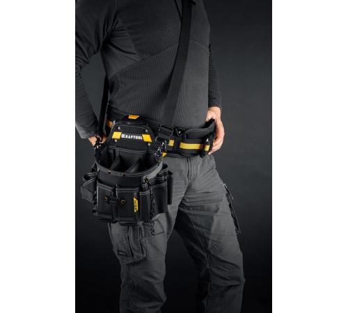 KRAFTOOL KPB-23 поясная сумка с быстросъёмным креплением FastClip, 290 х 310 мм (38766)