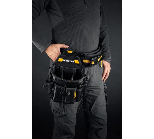 KRAFTOOL KPB-23 поясная сумка с быстросъёмным креплением FastClip, 290 х 310 мм (38766)