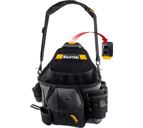 KRAFTOOL KPB-20 поясная сумка с быстросъёмным креплением FastClip, 320 х 310 мм (38767)