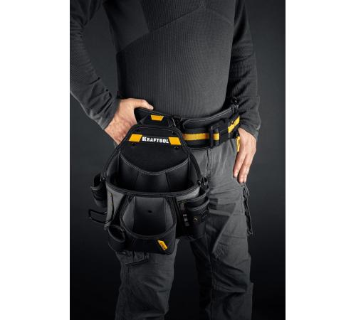KRAFTOOL KPB-20 поясная сумка с быстросъёмным креплением FastClip, 320 х 310 мм (38767)