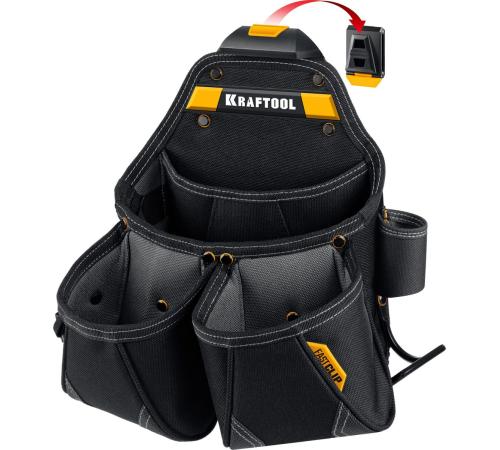 KRAFTOOL KP-15 поясная сумка с быстросъёмным креплением FastClip, 350 х 320 мм (38771)