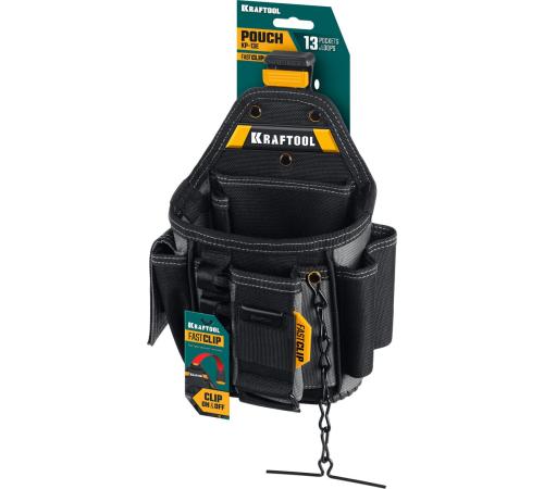 KRAFTOOL KP-13E поясная сумка с быстросъёмным креплением FastClip, 280 х 200 мм (38772)